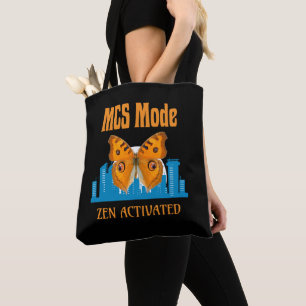 MCS Mode Zen Activated Butterfly Awareness Descri Tote Bag