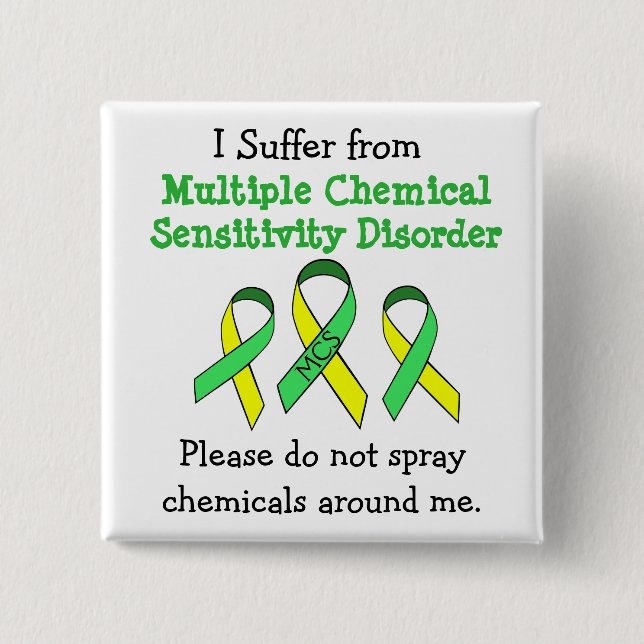 MCS Multiple Chemical Sensitivity Button (Front)