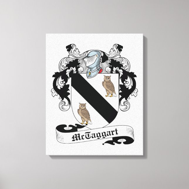 McTaggart Family Crest Canvas Print (Front)