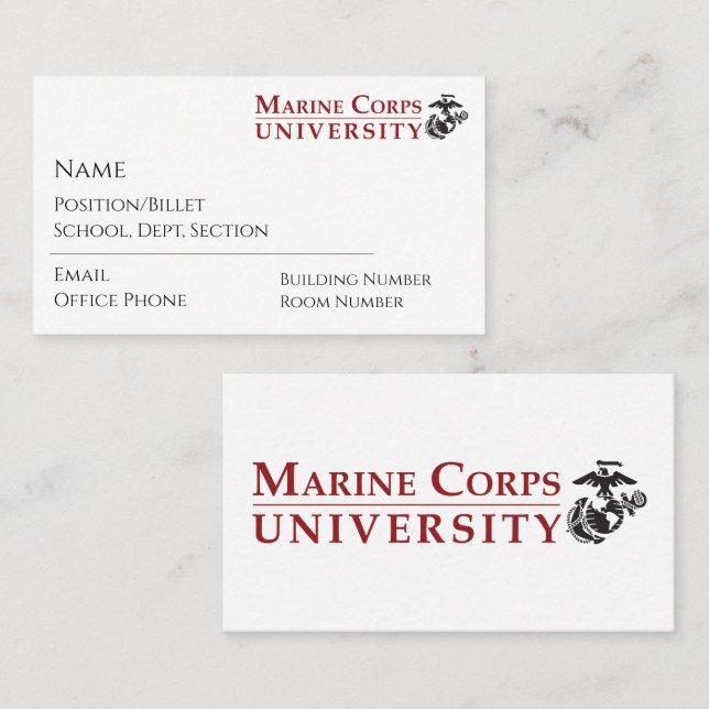 MCU Business Cards (Front/Back)