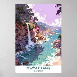 McWay Falls -  Beautiful California Landscape Poster