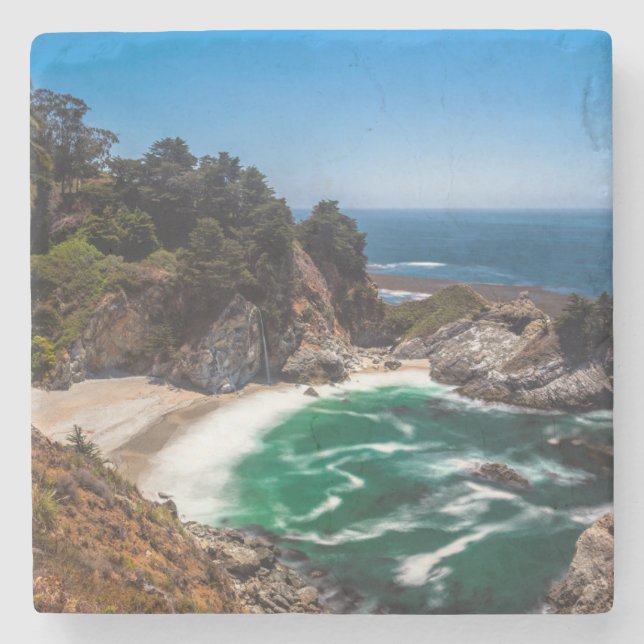 Mcway Falls in Julia Pfeiffer Burns state park Stone Coaster (Front)