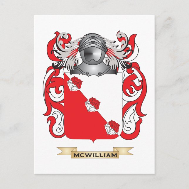 McWilliam Coat of Arms (Family Crest) Postcard (Front)