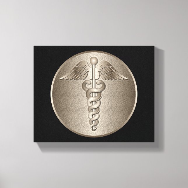 MD Caduceus Canvas Print (Front)
