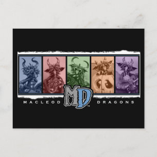 MD Coloured Bar Logo Postcard