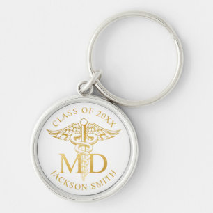 MD Doctor of Medicine Graduation Custom Colour Key Ring