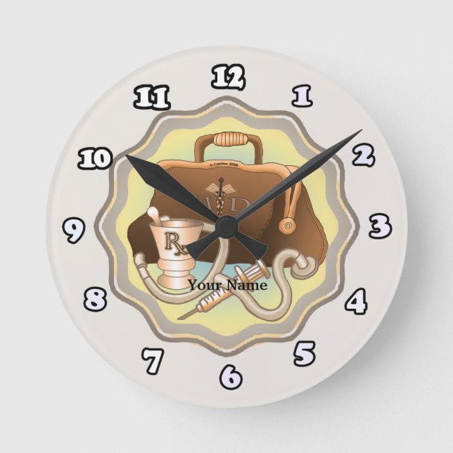 MD doctor Round Clock (Front)
