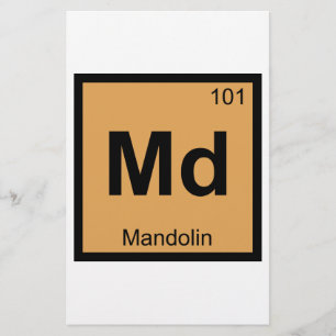 Md - Mandolin Chemistry Periodic Table Symbol