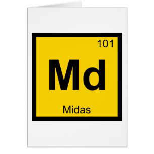Md - Midas Greek Chemistry Periodic Table Symbol
