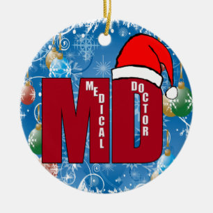 MD SANTA CHRISTMAS ORNAMENT MEDICAL DOCTOR