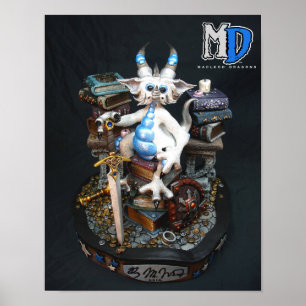 MD White Dragon 11"x14" Mini Poster