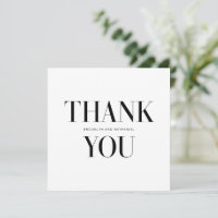  Mdoern Typography Bold Thank You Card