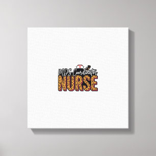 MDS Coordinator Nurse Vintage Leopard Shirt Design Canvas Print