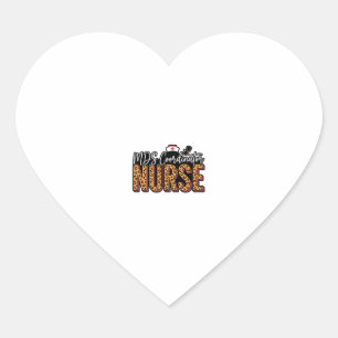 MDS Coordinator Nurse Vintage Leopard Shirt Design Heart Sticker