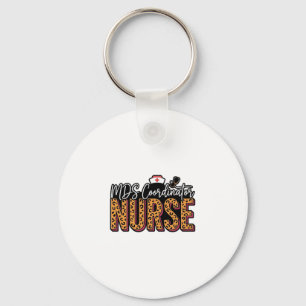 MDS Coordinator Nurse Vintage Leopard Shirt Design Key Ring