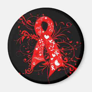 MDS Floral Swirls Ribbon Magnet