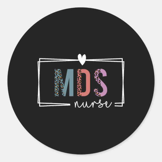 Mds Nurse Mds Nurse Nurses Day  Classic Round Sticker (Front)
