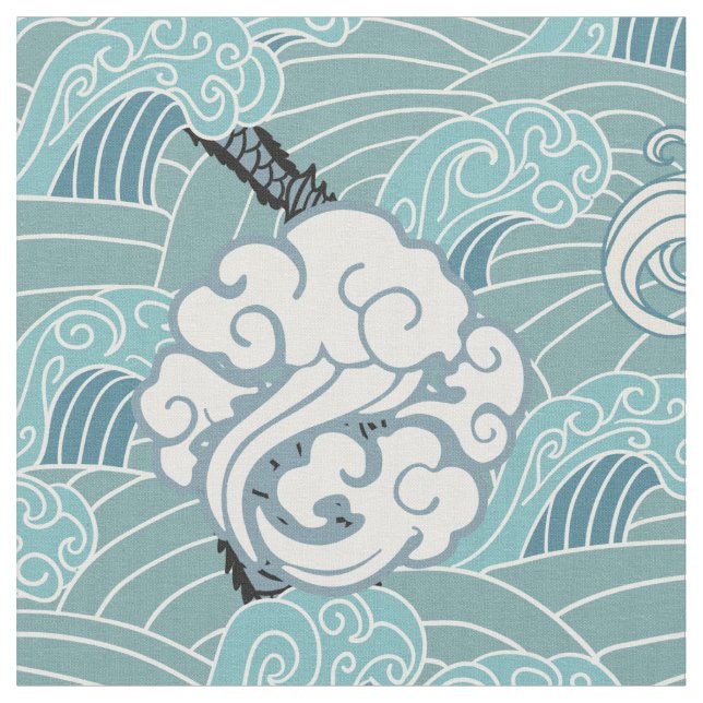 MDZS Gusu Lan Print Fabric (Close Up)