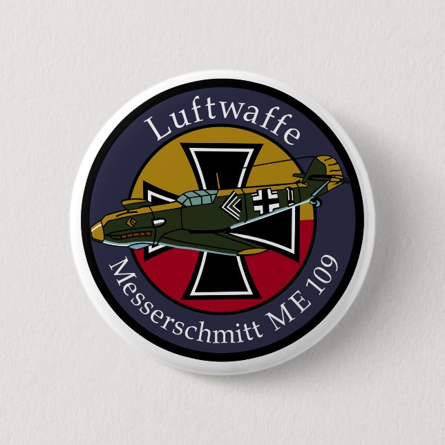 me-109 6 cm round badge (Front)