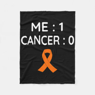 Me 1 Cancer 0 Leukaemia Awareness  Fleece Blanket