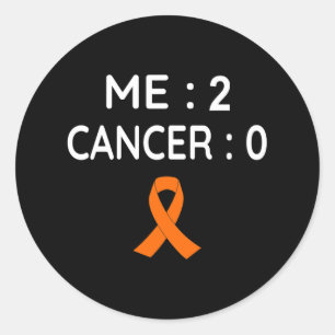 Me 2 Cancer 0 Leukaemia Awareness Classic Round Sticker