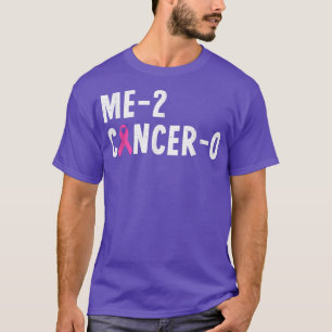 Me 2 Cancer 0 Pink Ribbon Breast Cancer Awareness T-Shirt