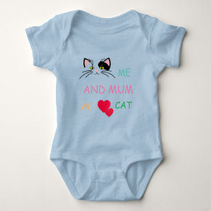 Me AND LOVE CAT Baby T-Shirt Baby Bodysuit