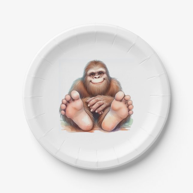 Me and My Bigfoot  Paper Plate (Front)