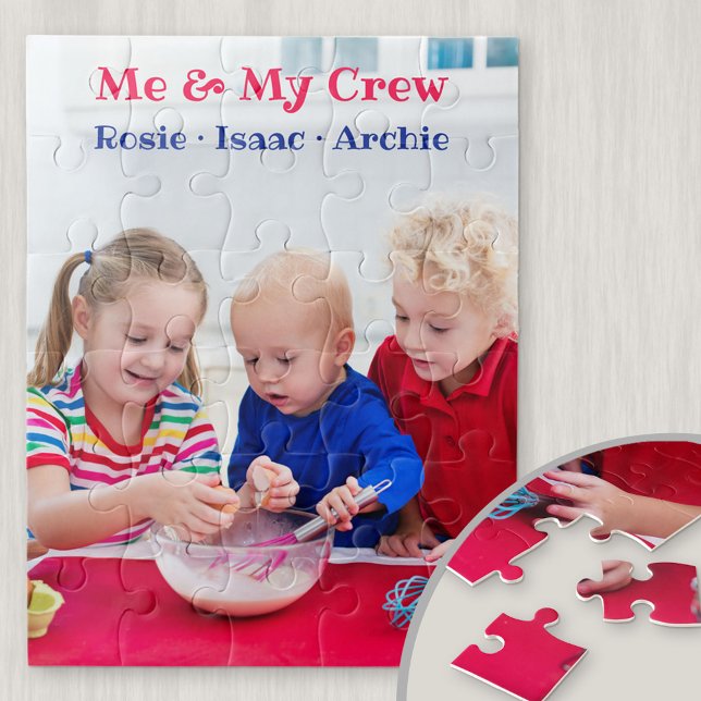 Me and My Crew Personalised Kids Photo Jigsaw Puzzle (Creator Uploaded)