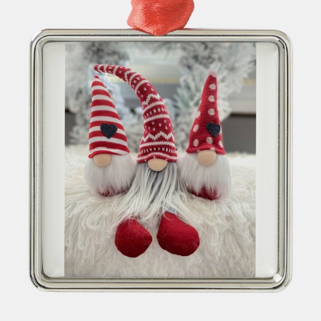*ME AND MY GNOMIES FOR CHRISTMAS* METAL TREE DECORATION (Front)