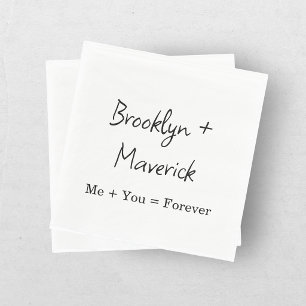 Me And You Forever Wedding Rehearsal Dinner Napkin