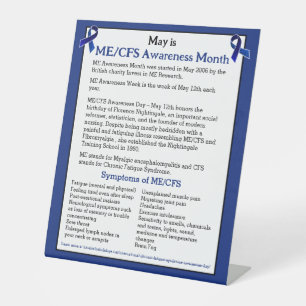 ME/CFS Awareness Month, Day and Week  Pedestal Sign
