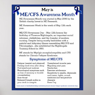 ME/CFS Awareness Month, Day and Week  Poster
