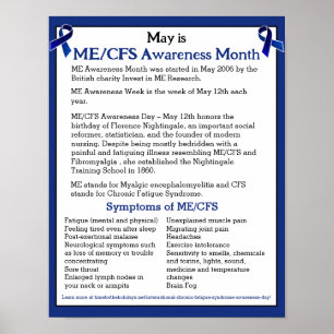ME/CFS Awareness Month, Day and Week  Poster