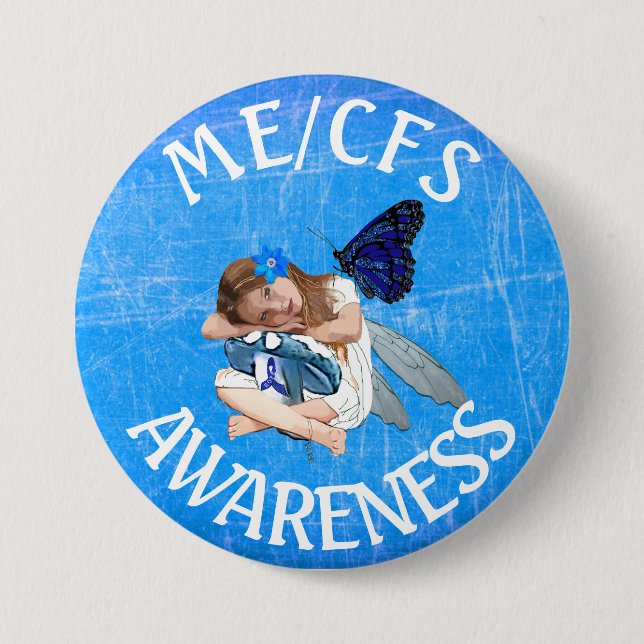 ME/CFS Chronic Fatigue Syndrome Awareness Button (Front)
