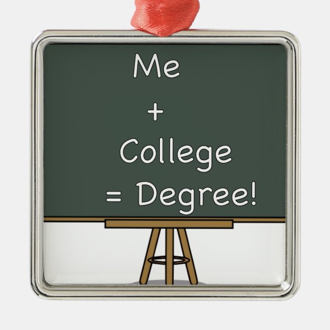 Me + College = Degree Ornament (Front)