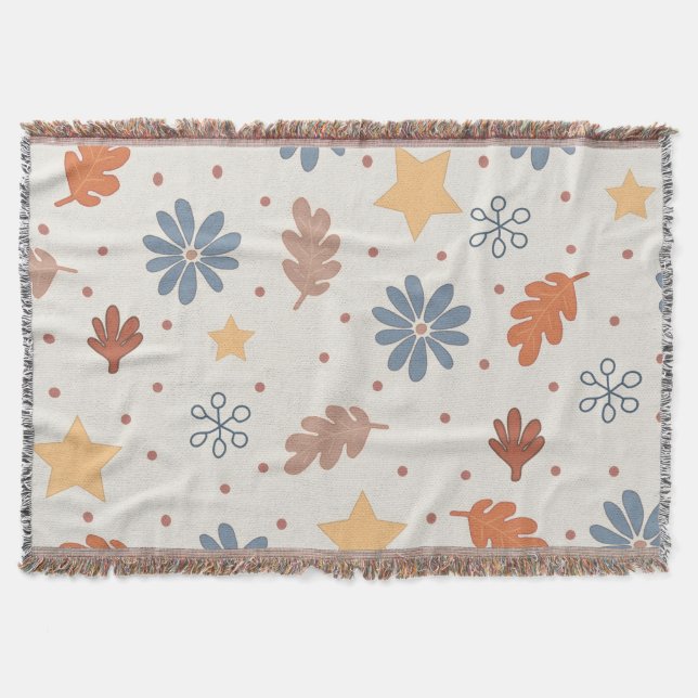 Me Core Essentials Celestial Autumn Leaves  Throw Blanket (Front)
