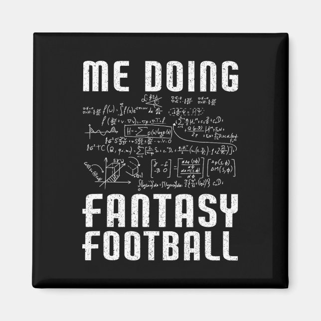 Me Doing Fantasy Football Draught Day Funny Fantas Magnet (Front)
