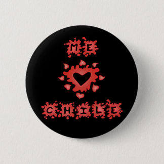 Me encanta Chile Boton 6 Cm Round Badge