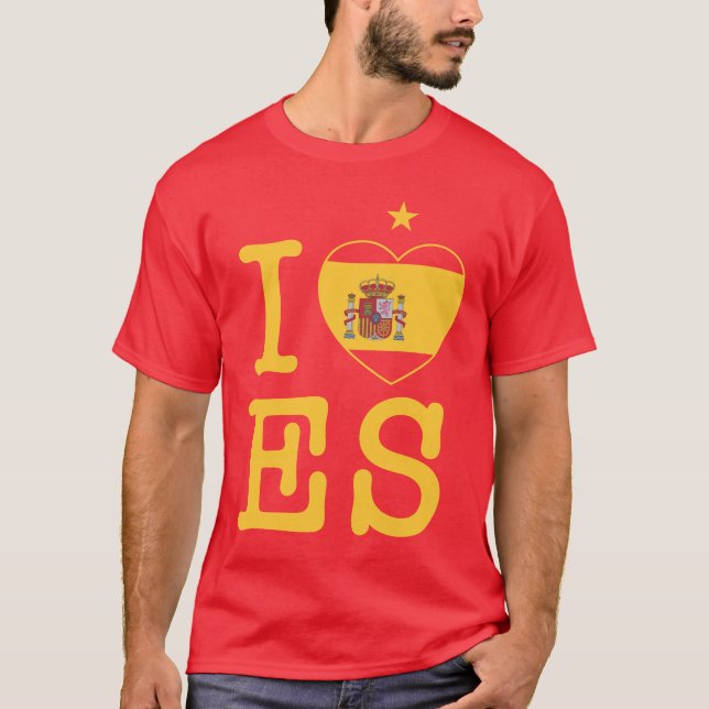Me encanta España con una estrella T-Shirt (Front)