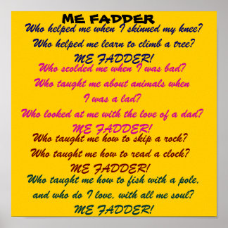 ME FADDER dad poster
