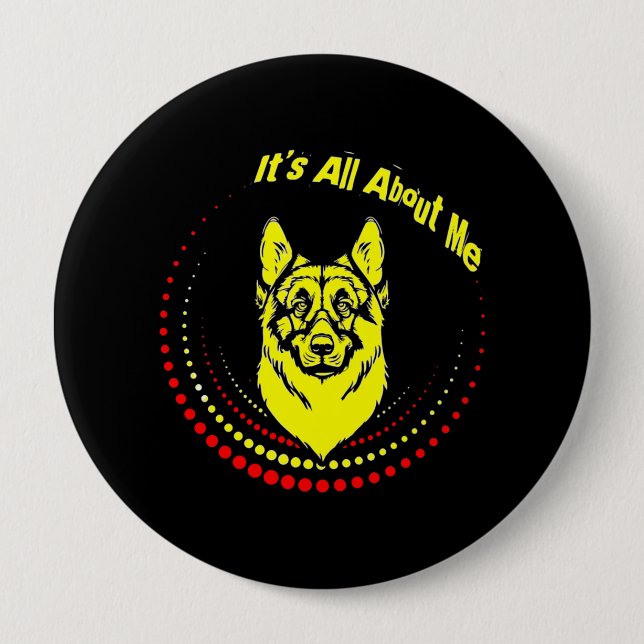 Me German Shepherd 10 Cm Round Badge (Front)