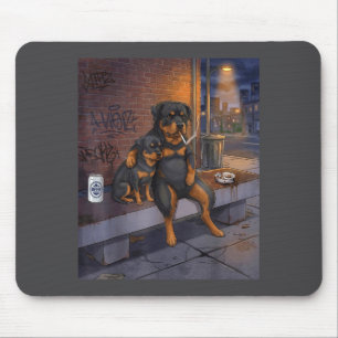 Me Got Dog Rottweiler Smoking Beer Mouse Pad