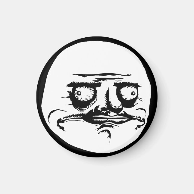 Me Gusta Face Meme Magnet (Front)