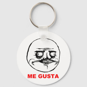 Me Gusta Rage Face Meme Key Ring