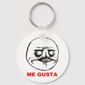 Me Gusta Rage Face Meme Key Ring