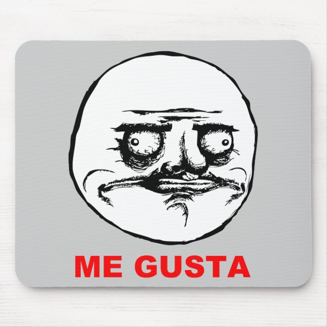 Me Gusta Rage Face Meme Mouse Pad (Front)