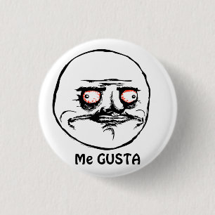 Me Gusta raging comic face 3 Cm Round Badge