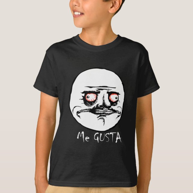 Me Gusta Raging Comic Face T-Shirt (Front)