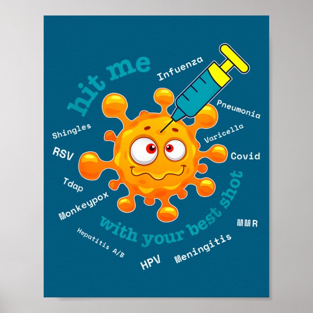 Me Hit Shot Pharmacist Pharmacy Tech Poster (Front)